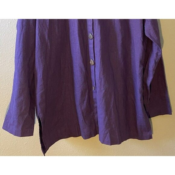 COPY - Rabbit Rabbit Rabbit Designs Pants Suit Size 16P / 16T Purple Linen Blen… - Picture 4 of 16